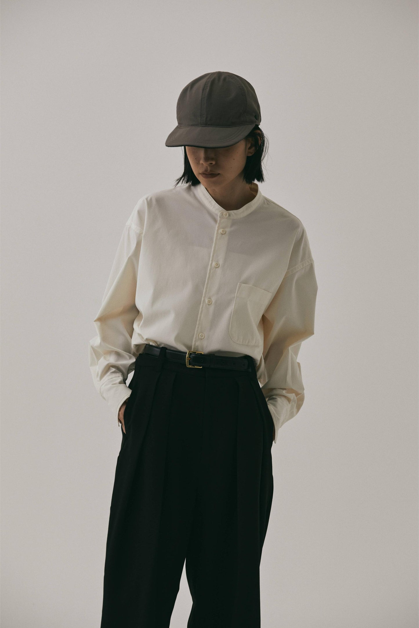 BAND COLLAR OVERSIZED SHIRTS