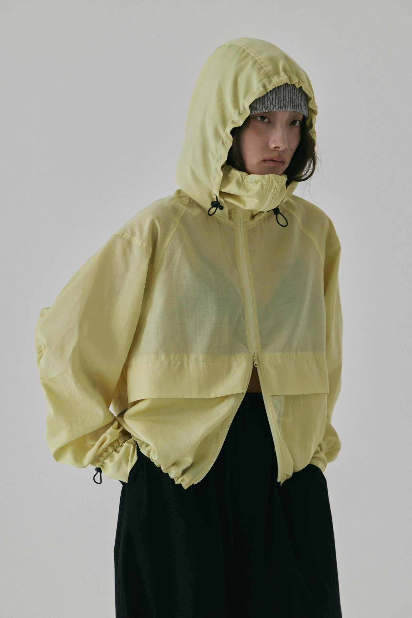 UV SHEER HOODED BLOUSON
