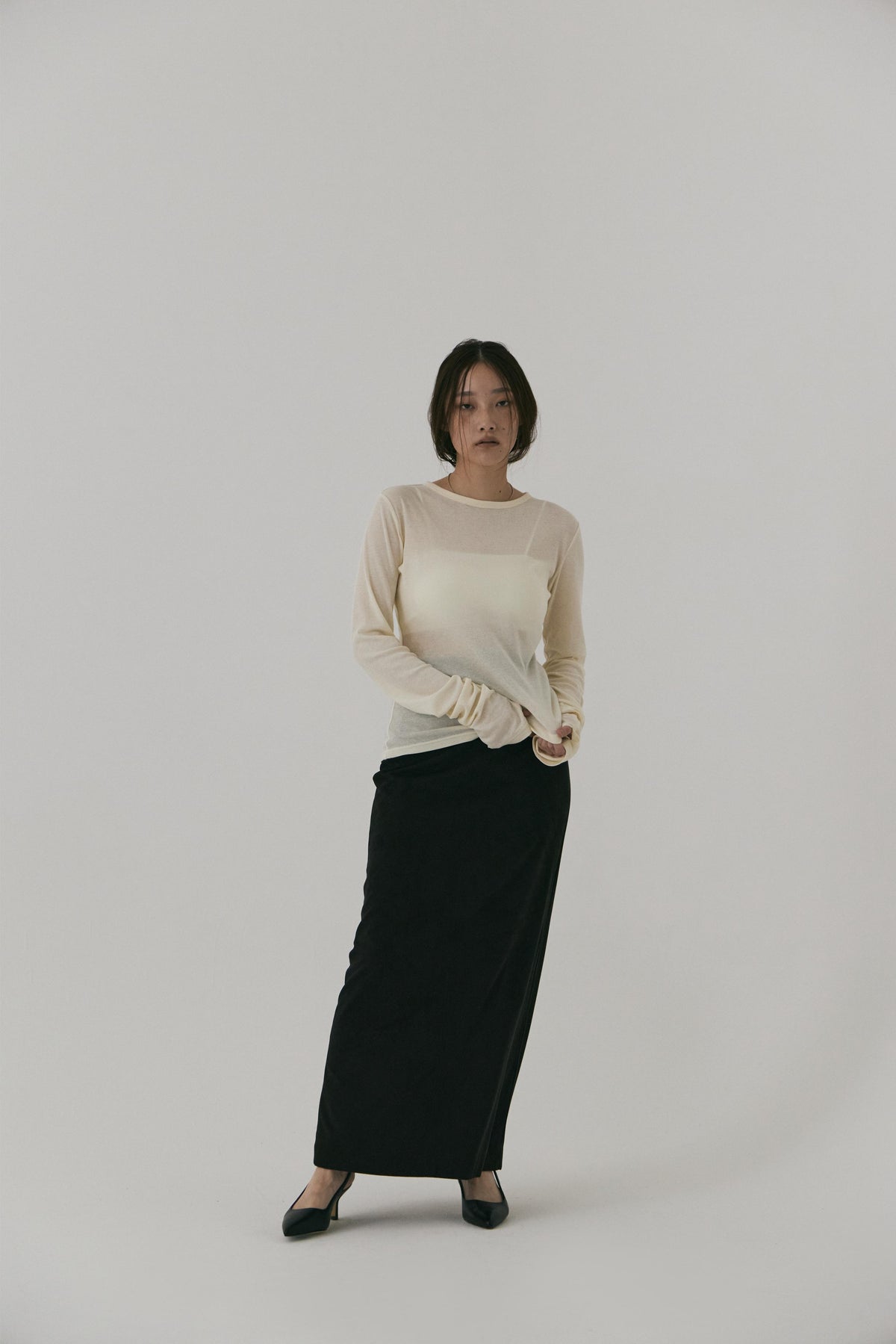 SHEER COTTON L/S TEE