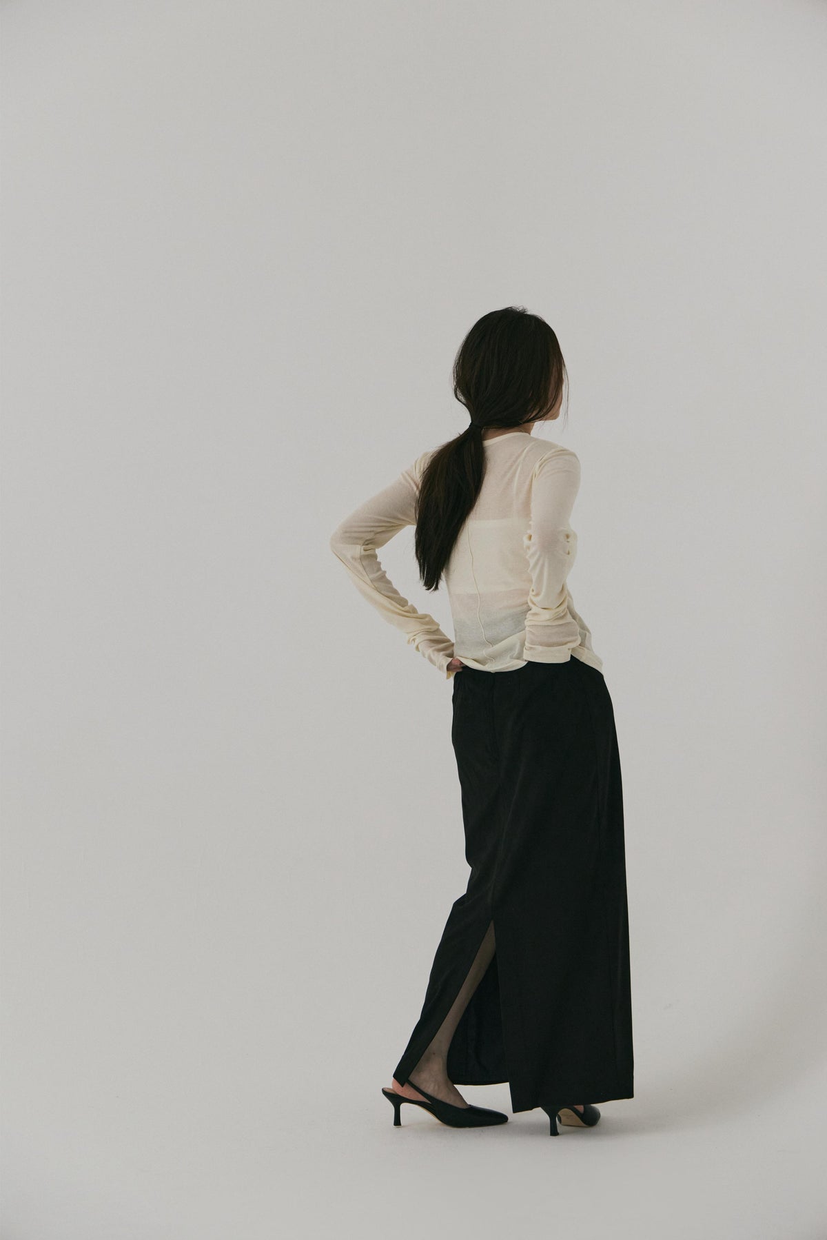SHEER COTTON L/S TEE