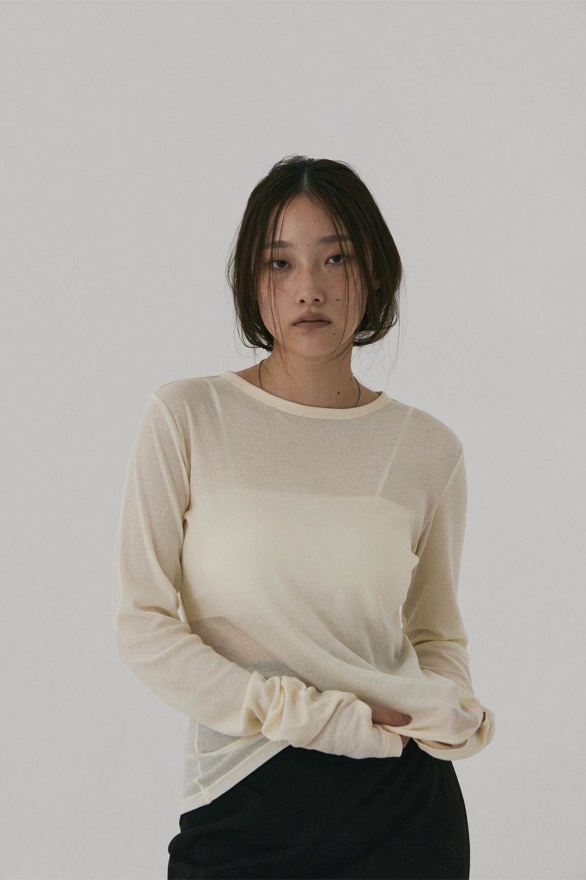 SHEER COTTON L/S TEE