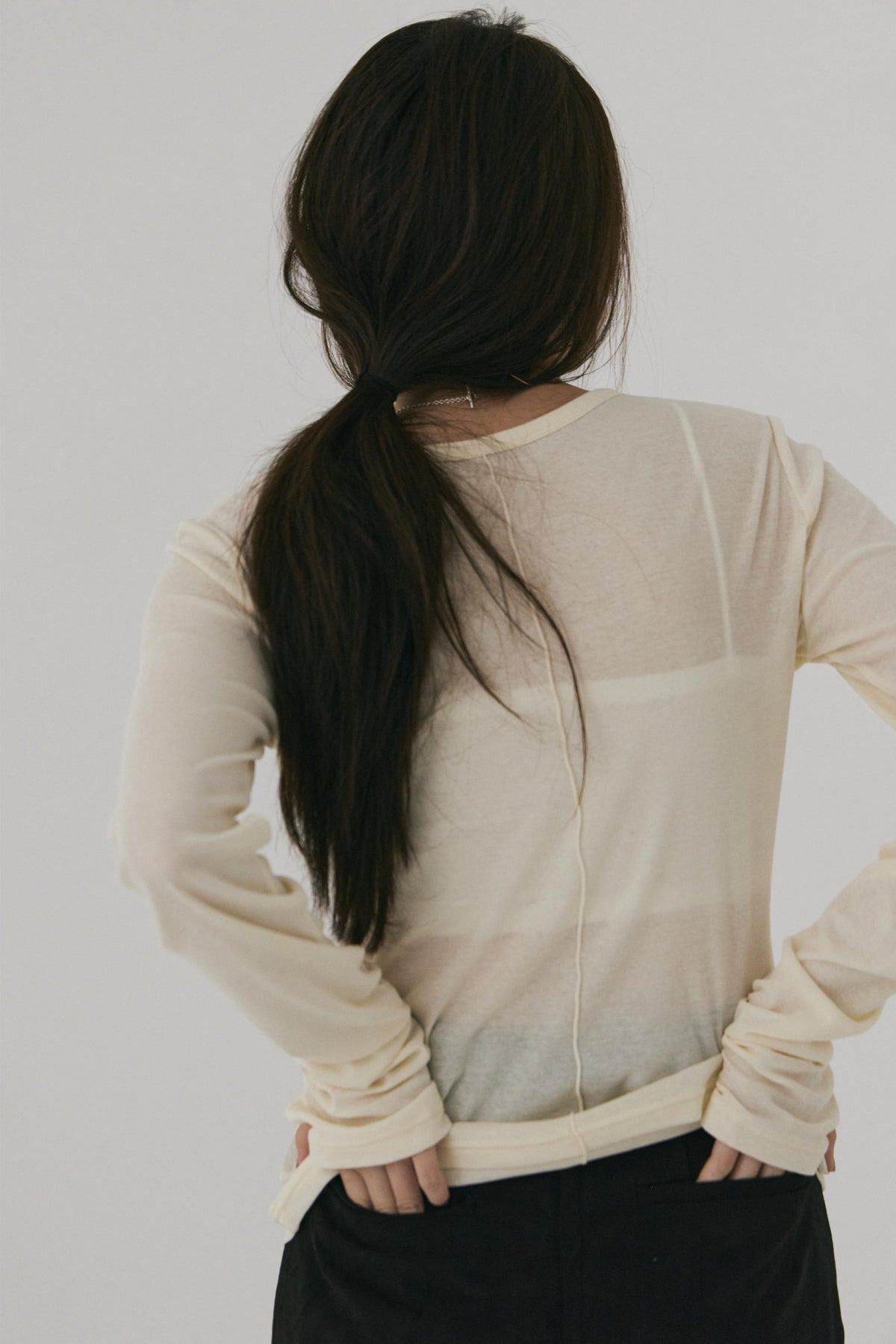 SHEER COTTON L/S TEE